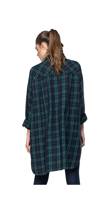 ヤーンダイ コットンツイルチェックロングシャツ Replay リプレイ公式通販サイト