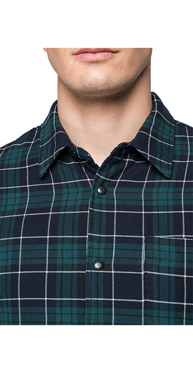 インディゴフランネルチェック シャツ Replay リプレイ公式通販サイト