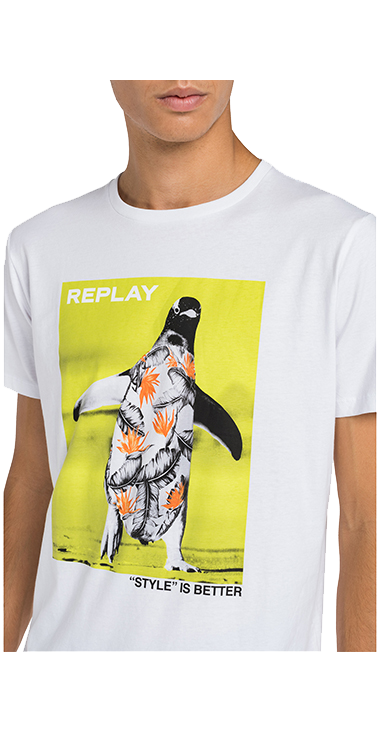 ベーシックジャージー ペンギンプリントtシャツ Replay リプレイ公式通販サイト ベーシックジャージー ペンギンプリントtシャツ Replay リプレイ公式通販サイト