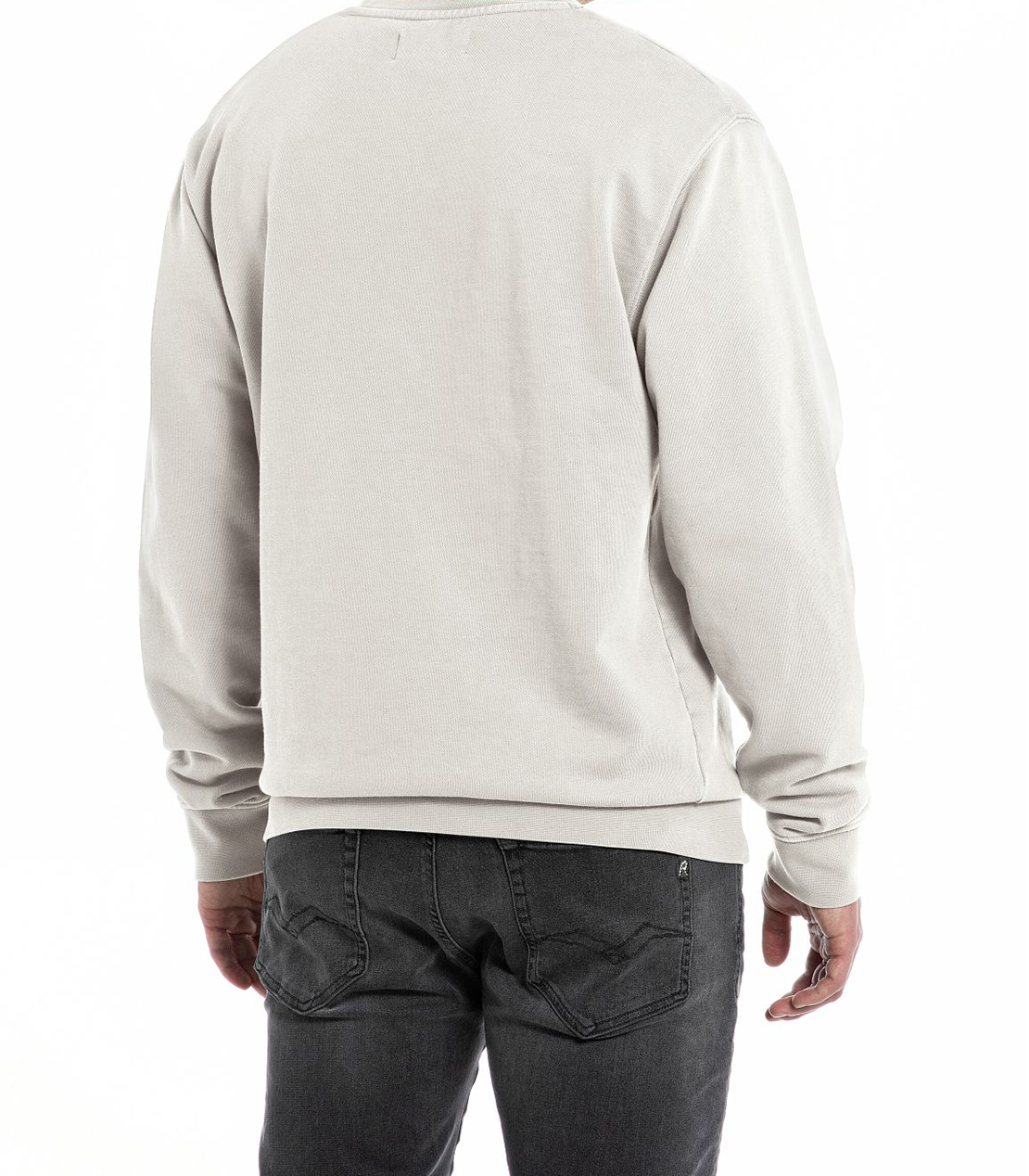 ガーメントダイ クルーネック コットン スウェットシャツ｜REPLAY  