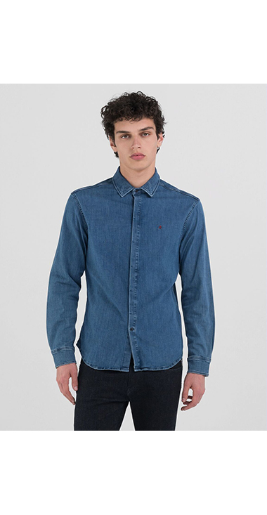 ストレッチインディゴデニムシャツ｜REPLAY リプレイ公式通販サイト